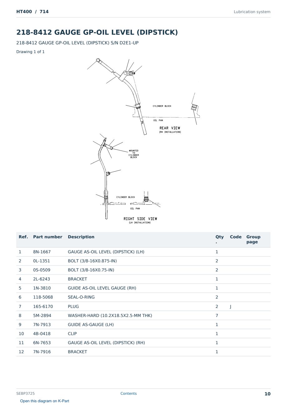 Caterpillar HT400 S/N 714 Partsbook SEBP3725 (English) - sample page 10 of 10 Caterpillar HT400 S/N 714 Partsbook SEBP3725 (English) - sample page 10 of 10