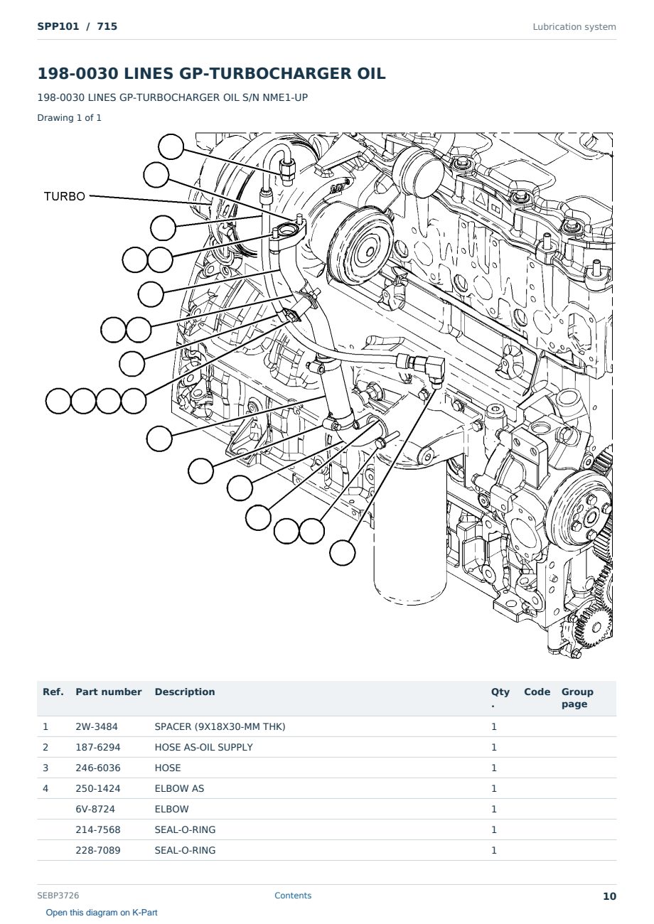 Caterpillar SPP101 S/N 715 Partsbook SEBP3726 (English) - sample page 10 of 10 Caterpillar SPP101 S/N 715 Partsbook SEBP3726 (English) - sample page 10 of 10