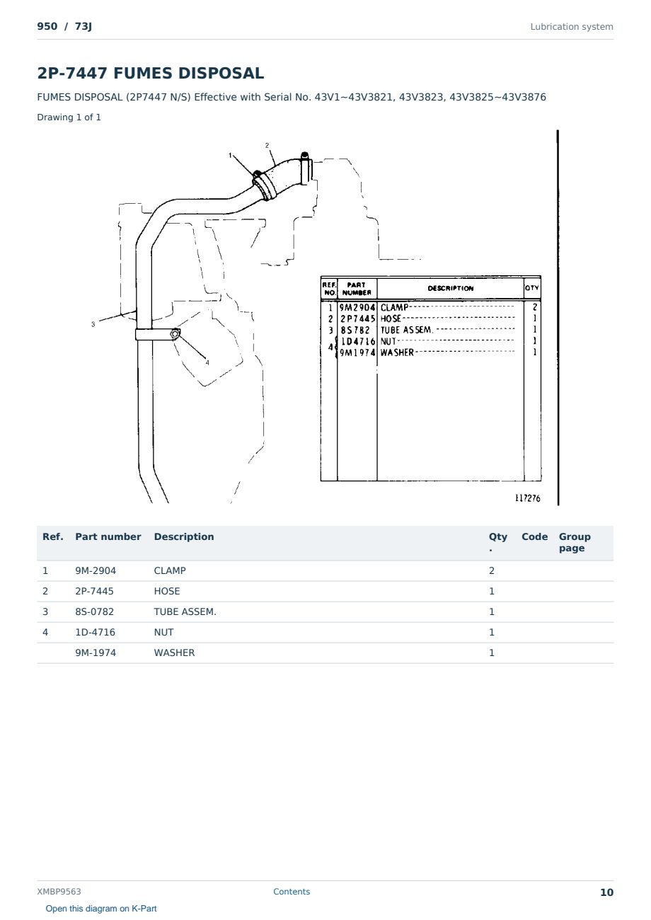 Caterpillar 950 S/N 73J Partsbook XMBP9563 (English) - sample page 10 of 10 Caterpillar 950 S/N 73J Partsbook XMBP9563 (English) - sample page 10 of 10