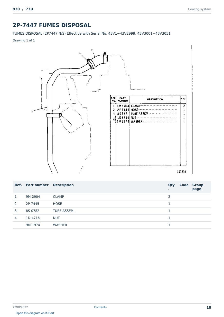 Caterpillar 930 S/N 73U Partsbook XMBP9632 (English) - sample page 10 of 10 Caterpillar 930 S/N 73U Partsbook XMBP9632 (English) - sample page 10 of 10