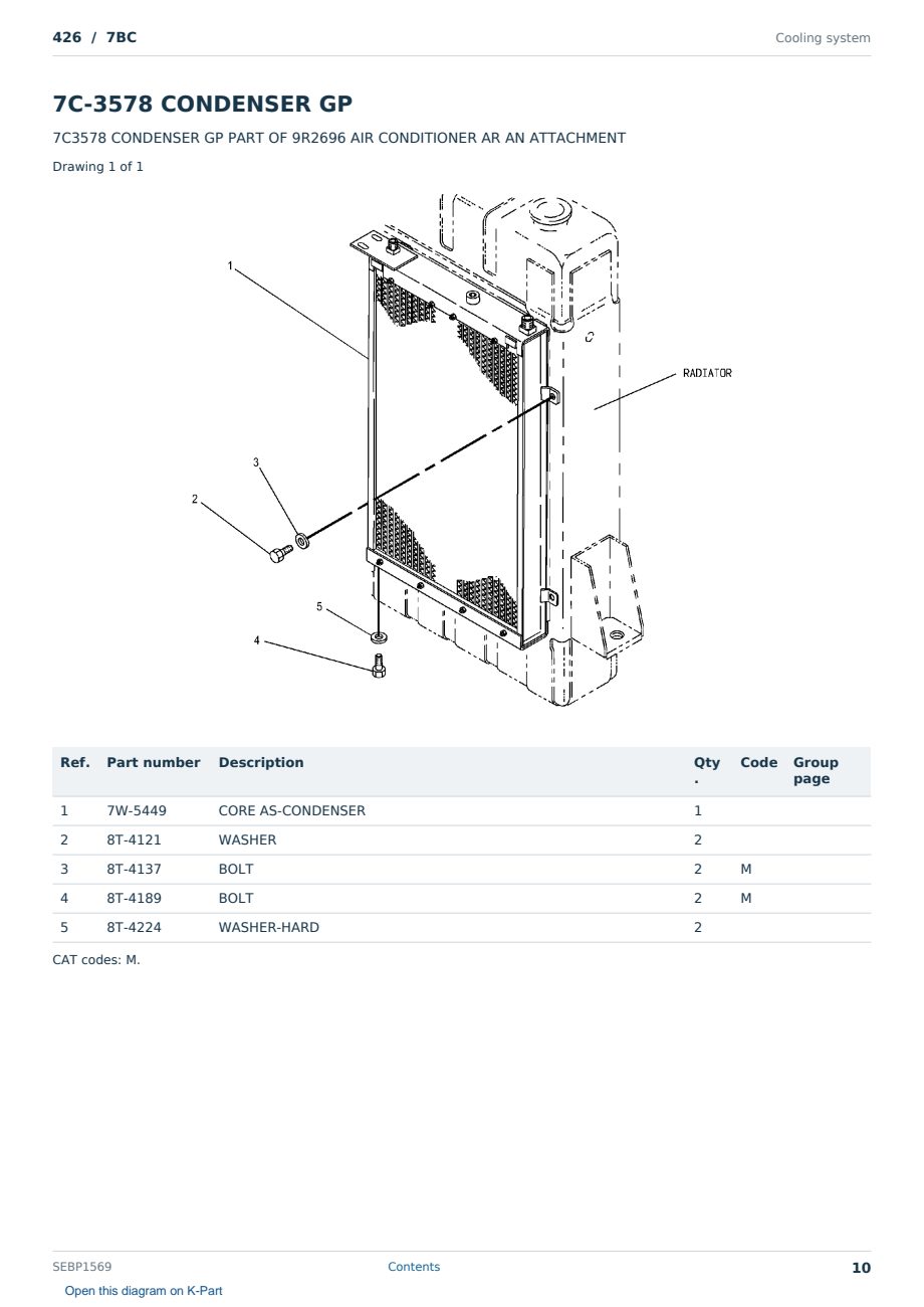 Caterpillar 426 S/N 7BC Partsbook SEBP1569 (English) - sample page 10 of 10 Caterpillar 426 S/N 7BC Partsbook SEBP1569 (English) - sample page 10 of 10