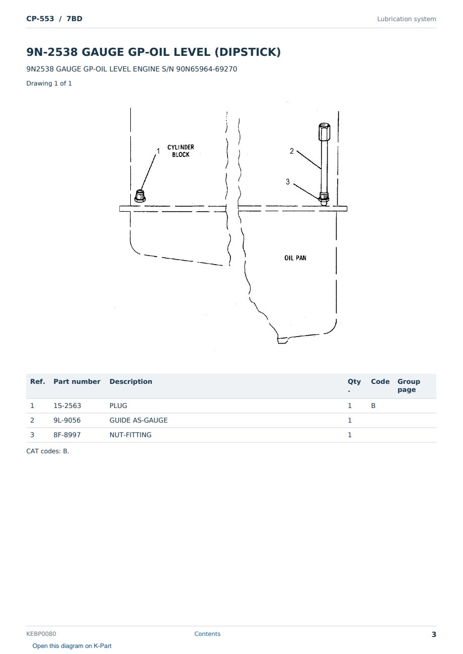 Caterpillar CP-553 S/N 7BD Partsbook KEBP0080 (English) - sample page 3 of 10 Caterpillar CP-553 S/N 7BD Partsbook KEBP0080 (English) - sample page 3 of 10