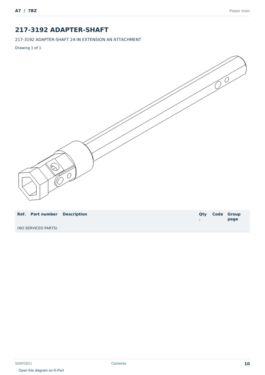 Caterpillar A7 S/N 7BZ Partsbook SEBP2821 (English) - sample page 10 of 10 Caterpillar A7 S/N 7BZ Partsbook SEBP2821 (English) - sample page 10 of 10