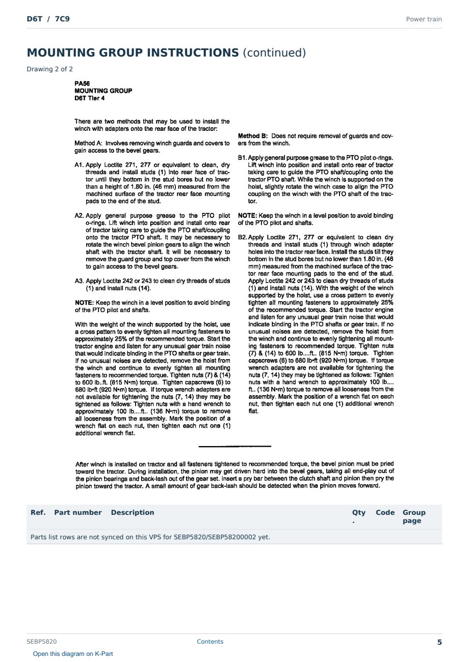 Caterpillar D6T S/N 7C9 Partsbook SEBP5820 (English) - sample page 5 of 10 Caterpillar D6T S/N 7C9 Partsbook SEBP5820 (English) - sample page 5 of 10