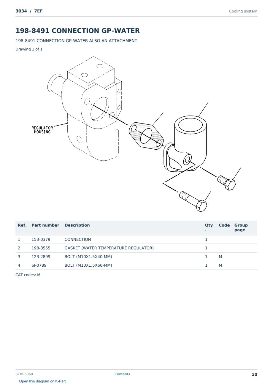 Caterpillar 3034 S/N 7EF Partsbook SEBP3069 (English) - sample page 10 of 10 Caterpillar 3034 S/N 7EF Partsbook SEBP3069 (English) - sample page 10 of 10