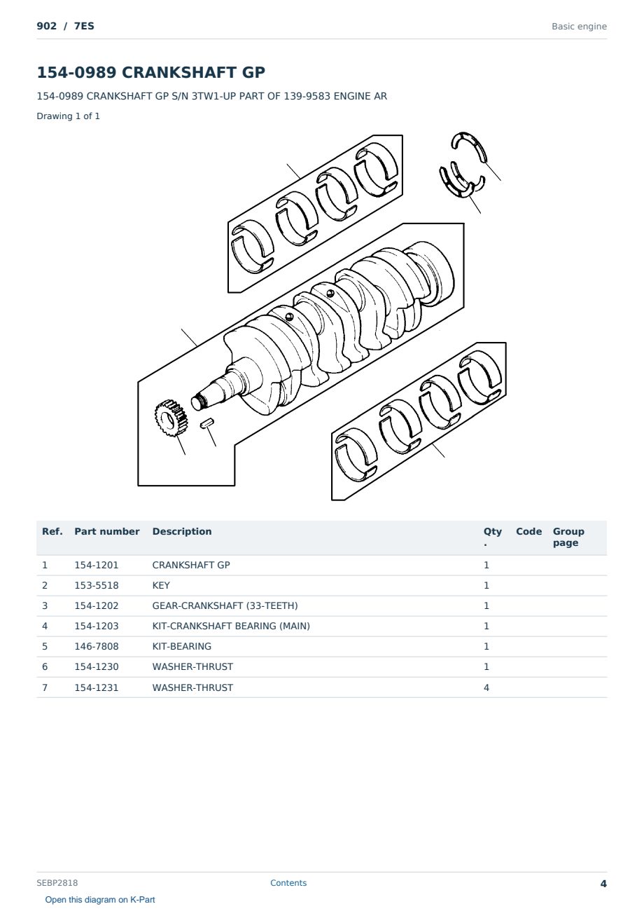 Caterpillar 902 S/N 7ES Partsbook SEBP2818 (English) - sample page 4 of 10 Caterpillar 902 S/N 7ES Partsbook SEBP2818 (English) - sample page 4 of 10