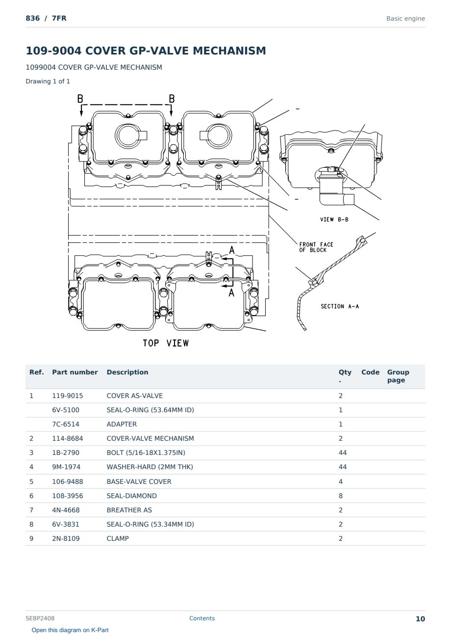Caterpillar 836 S/N 7FR Partsbook SEBP2408 (English) - sample page 10 of 10 Caterpillar 836 S/N 7FR Partsbook SEBP2408 (English) - sample page 10 of 10