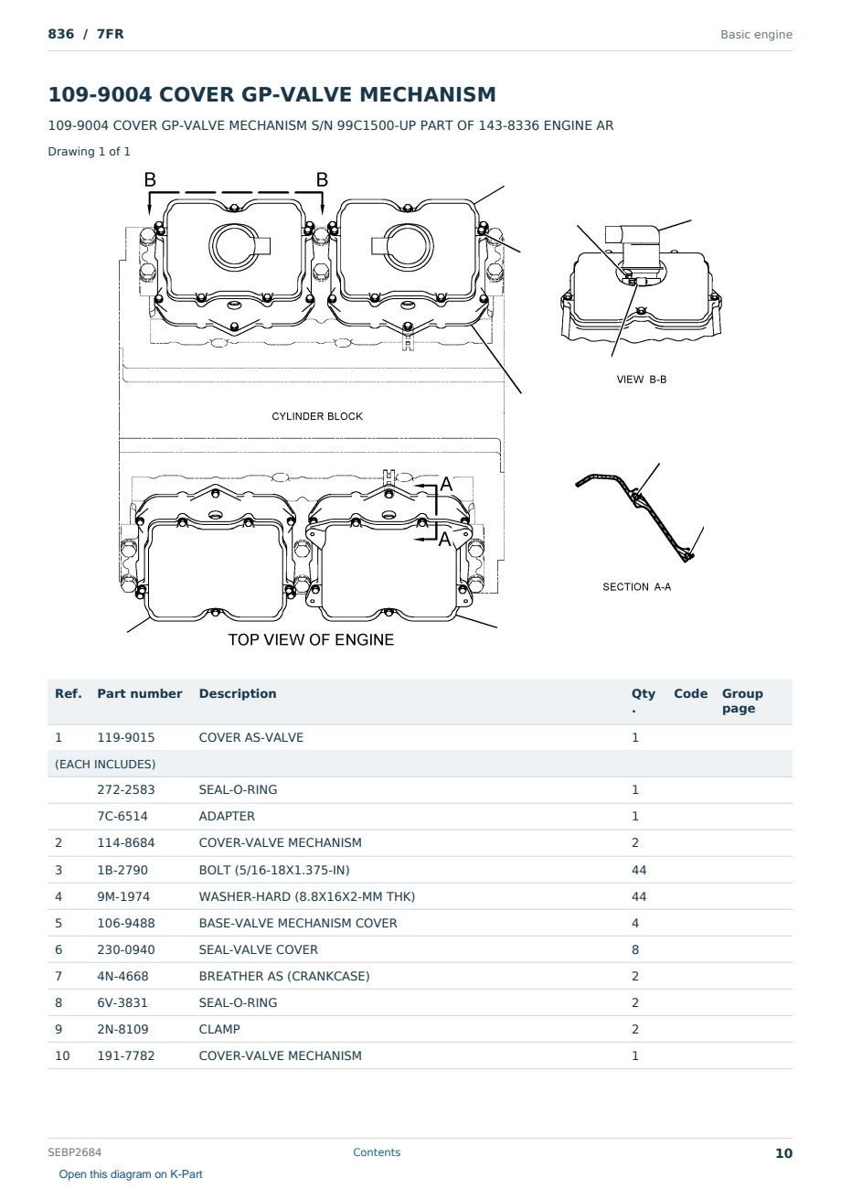 Caterpillar 836 S/N 7FR Partsbook SEBP2684 (English) - sample page 10 of 10 Caterpillar 836 S/N 7FR Partsbook SEBP2684 (English) - sample page 10 of 10