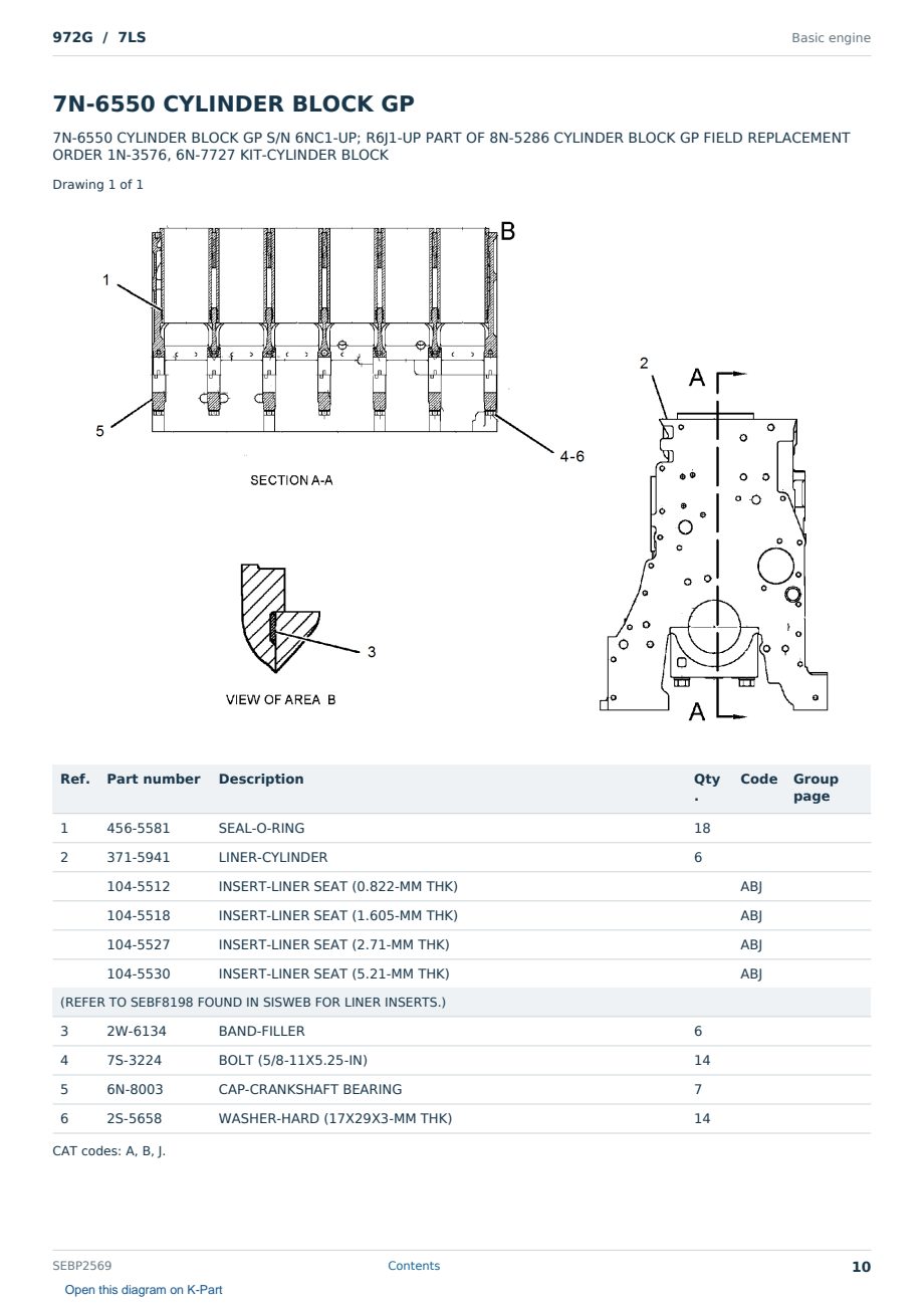 Caterpillar 972G S/N 7LS Partsbook SEBP2569 (English) - sample page 10 of 10 Caterpillar 972G S/N 7LS Partsbook SEBP2569 (English) - sample page 10 of 10