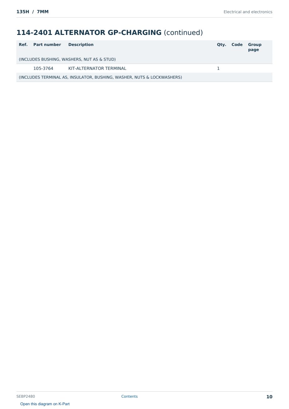 Caterpillar 135H S/N 7MM Partsbook SEBP2480 (English) - sample page 10 of 10 Caterpillar 135H S/N 7MM Partsbook SEBP2480 (English) - sample page 10 of 10