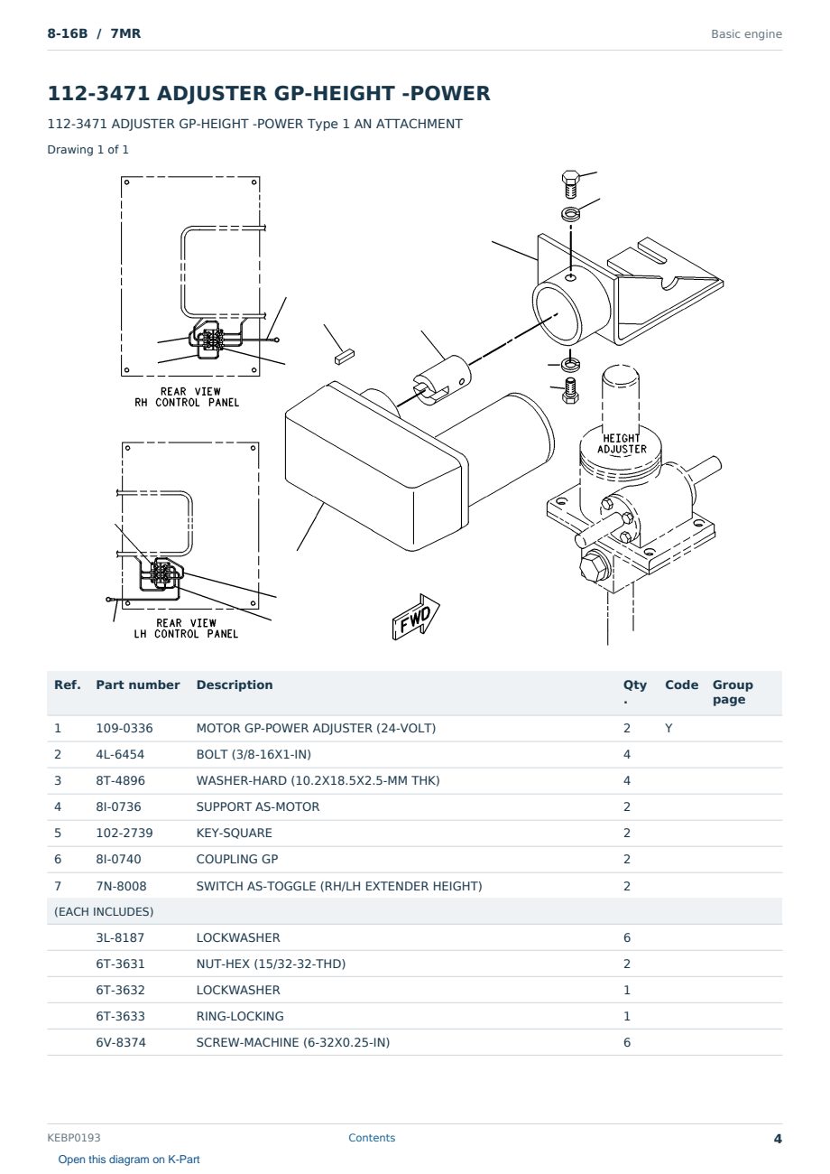 Caterpillar 8-16B S/N 7MR Partsbook KEBP0193 (English) - sample page 4 of 10 Caterpillar 8-16B S/N 7MR Partsbook KEBP0193 (English) - sample page 4 of 10