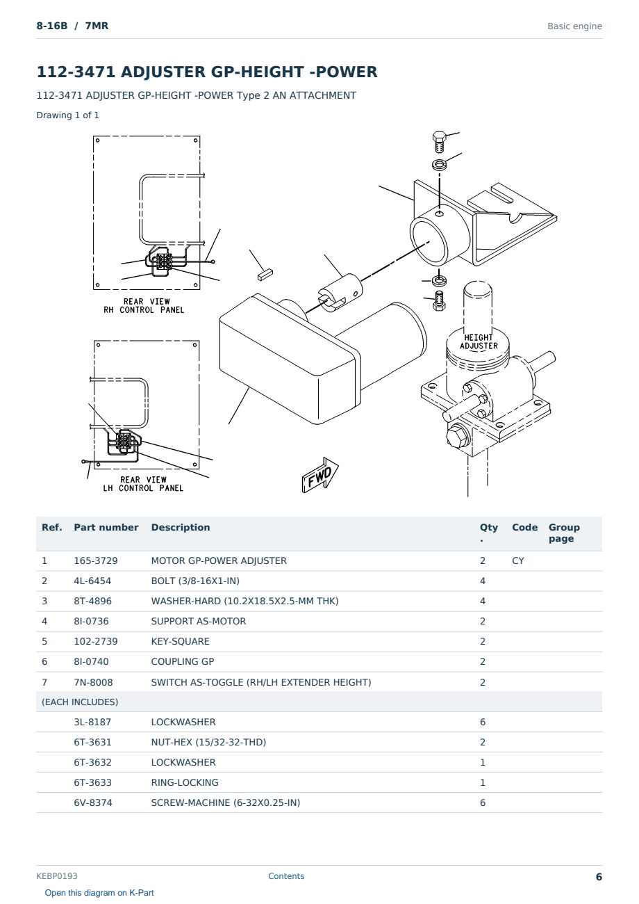 Caterpillar 8-16B S/N 7MR Partsbook KEBP0193 (English) - sample page 6 of 10 Caterpillar 8-16B S/N 7MR Partsbook KEBP0193 (English) - sample page 6 of 10