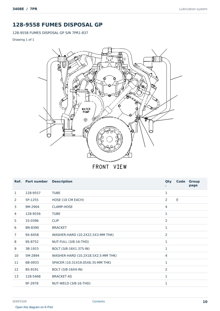 Caterpillar 3408E S/N 7PR Partsbook SEBP2509 (English) - sample page 10 of 10 Caterpillar 3408E S/N 7PR Partsbook SEBP2509 (English) - sample page 10 of 10