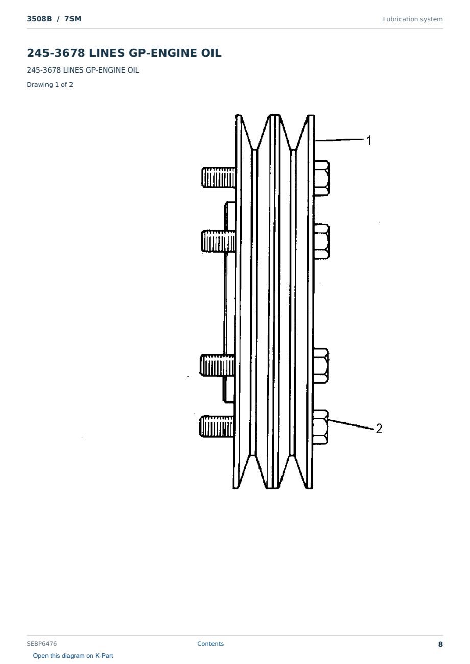 Caterpillar 3508B S/N 7SM Partsbook SEBP6476 (English) - sample page 8 of 10 Caterpillar 3508B S/N 7SM Partsbook SEBP6476 (English) - sample page 8 of 10