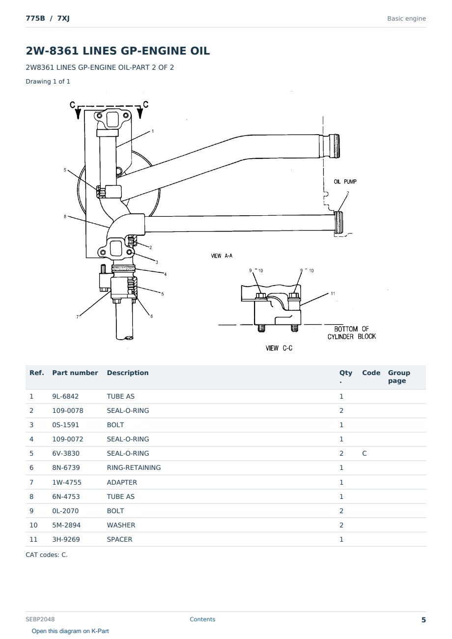 Caterpillar 775B S/N 7XJ Partsbook SEBP2048 (English) - sample page 5 of 10 Caterpillar 775B S/N 7XJ Partsbook SEBP2048 (English) - sample page 5 of 10