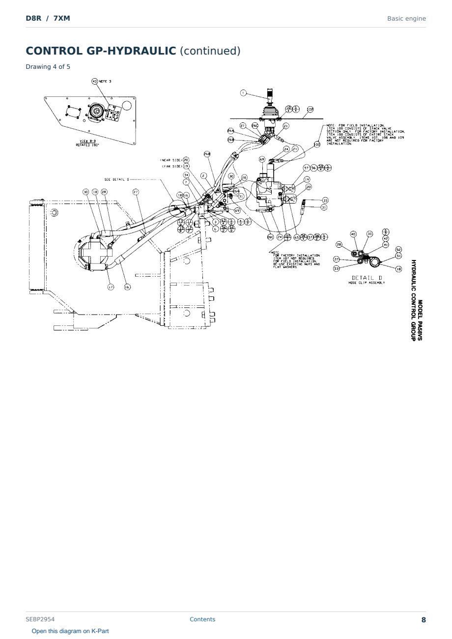 Caterpillar D8R S/N 7XM Partsbook SEBP2954 (English) - sample page 8 of 10 Caterpillar D8R S/N 7XM Partsbook SEBP2954 (English) - sample page 8 of 10