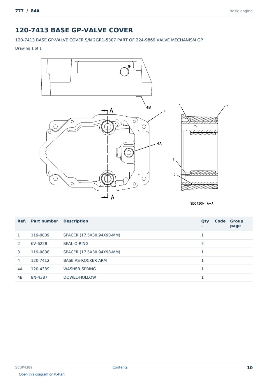 Caterpillar 777 S/N 84A Partsbook SEBP4389 (English) - sample page 10 of 10 Caterpillar 777 S/N 84A Partsbook SEBP4389 (English) - sample page 10 of 10