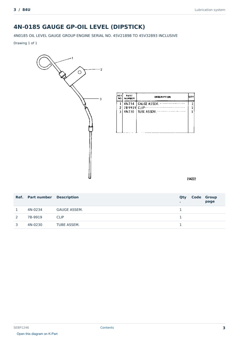 Caterpillar 3 S/N 84U Partsbook SEBP1246 (English) - sample page 3 of 10 Caterpillar 3 S/N 84U Partsbook SEBP1246 (English) - sample page 3 of 10
