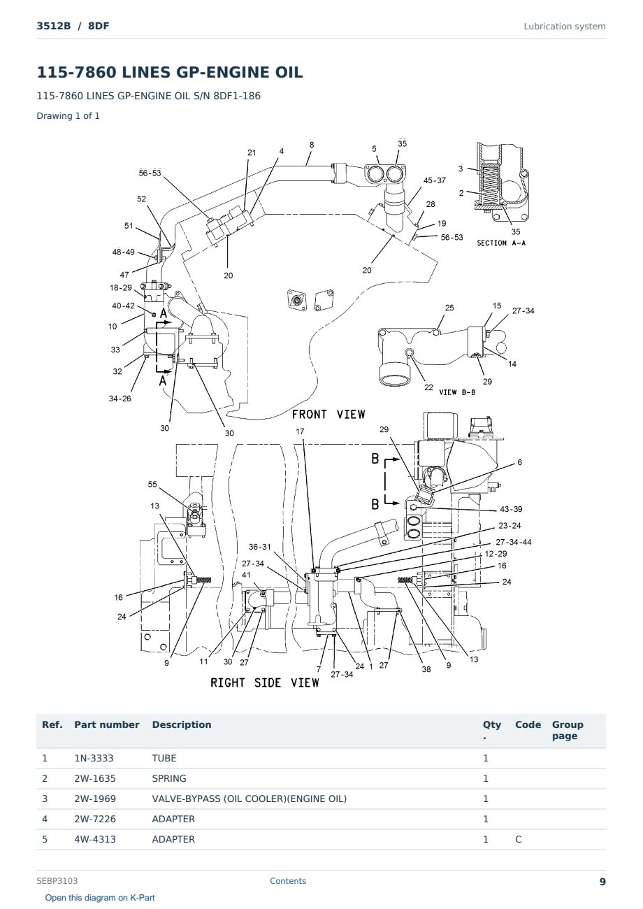 Caterpillar 3512B S/N 8DF Partsbook SEBP3103 (English) - sample page 9 of 10 Caterpillar 3512B S/N 8DF Partsbook SEBP3103 (English) - sample page 9 of 10