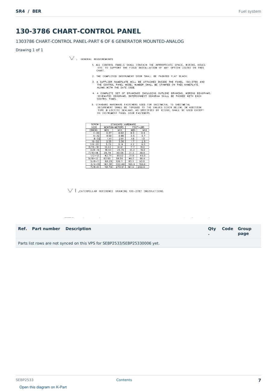 Caterpillar SR4 S/N 8ER Partsbook SEBP2533 (English) - sample page 7 of 7 Caterpillar SR4 S/N 8ER Partsbook SEBP2533 (English) - sample page 7 of 7