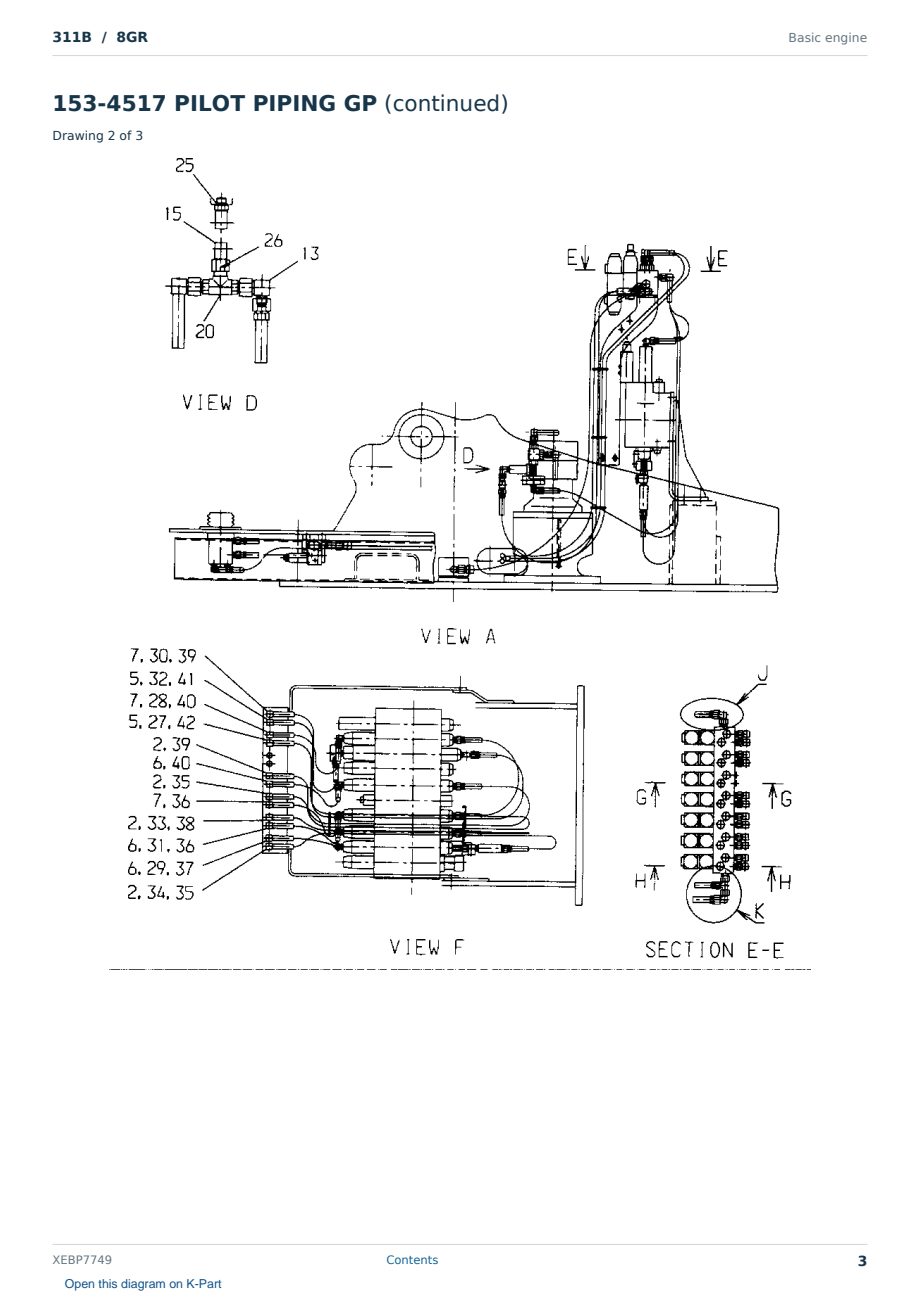 Caterpillar 311B S/N 8GR Partsbook XEBP7749 (English) - sample page 3 of 9 Caterpillar 311B S/N 8GR Partsbook XEBP7749 (English) - sample page 3 of 9