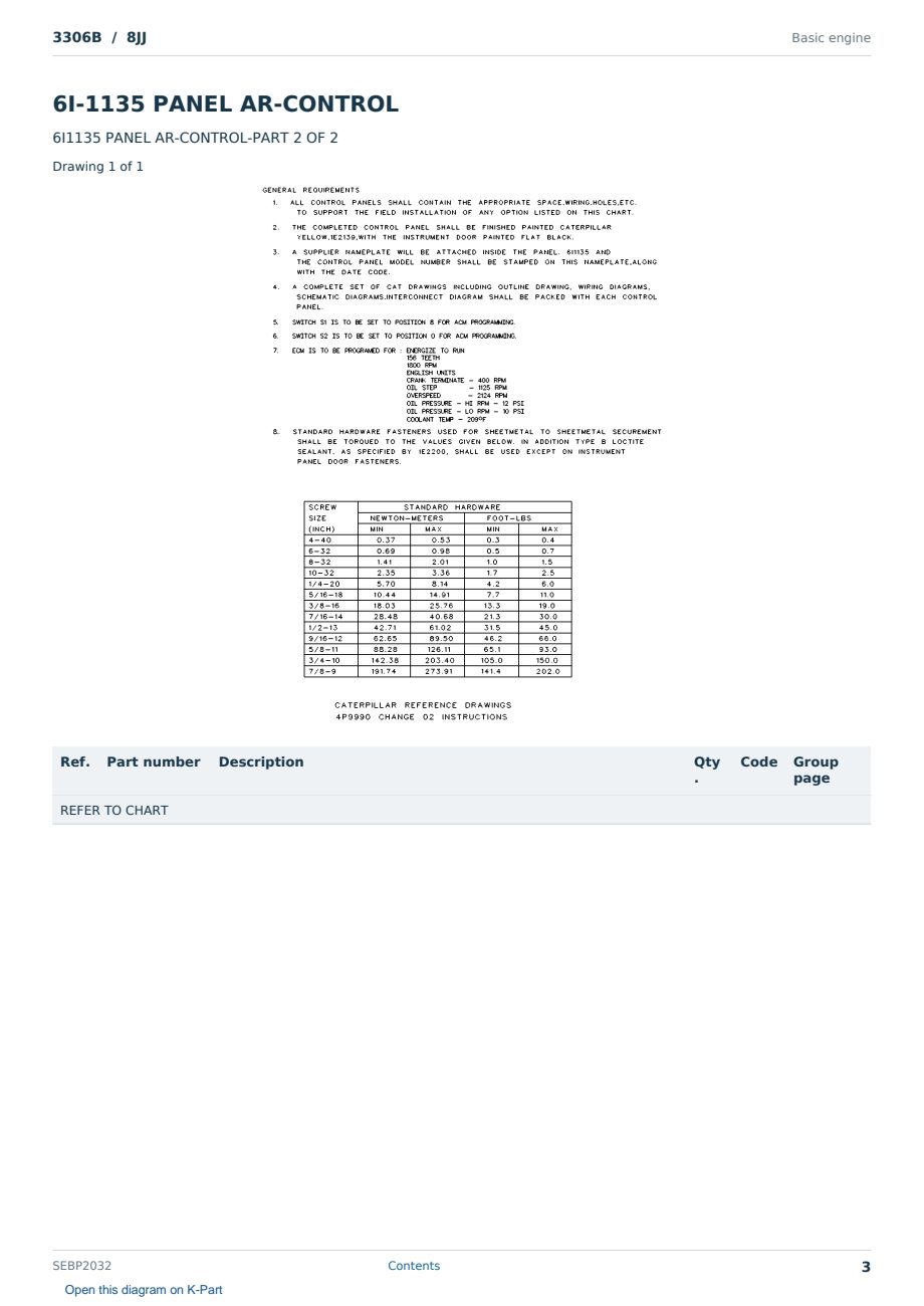 Caterpillar 3306B S/N 8JJ Partsbook SEBP2032 (English) - sample page 3 of 6 Caterpillar 3306B S/N 8JJ Partsbook SEBP2032 (English) - sample page 3 of 6