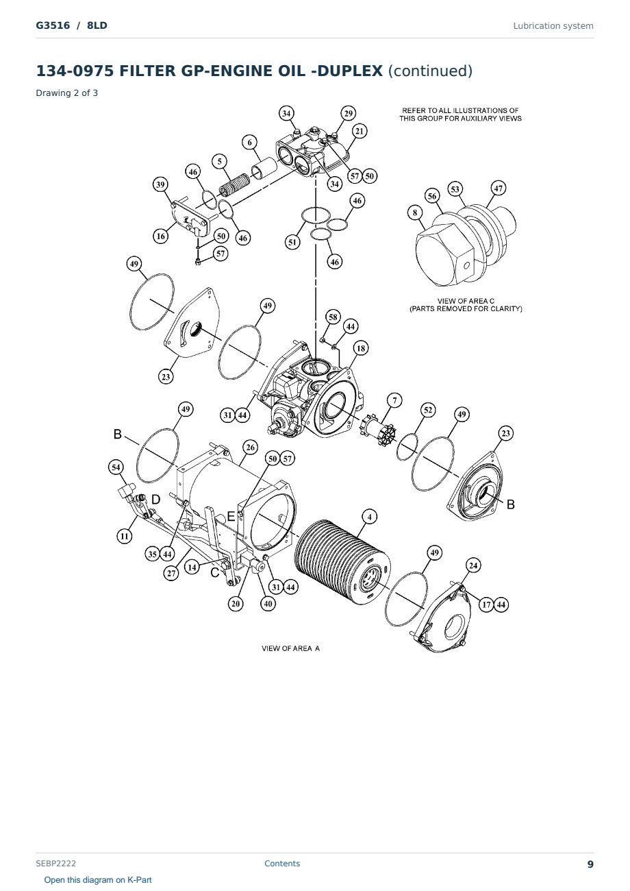 Caterpillar G3516 S/N 8LD Partsbook SEBP2222 (English) - sample page 9 of 10 Caterpillar G3516 S/N 8LD Partsbook SEBP2222 (English) - sample page 9 of 10