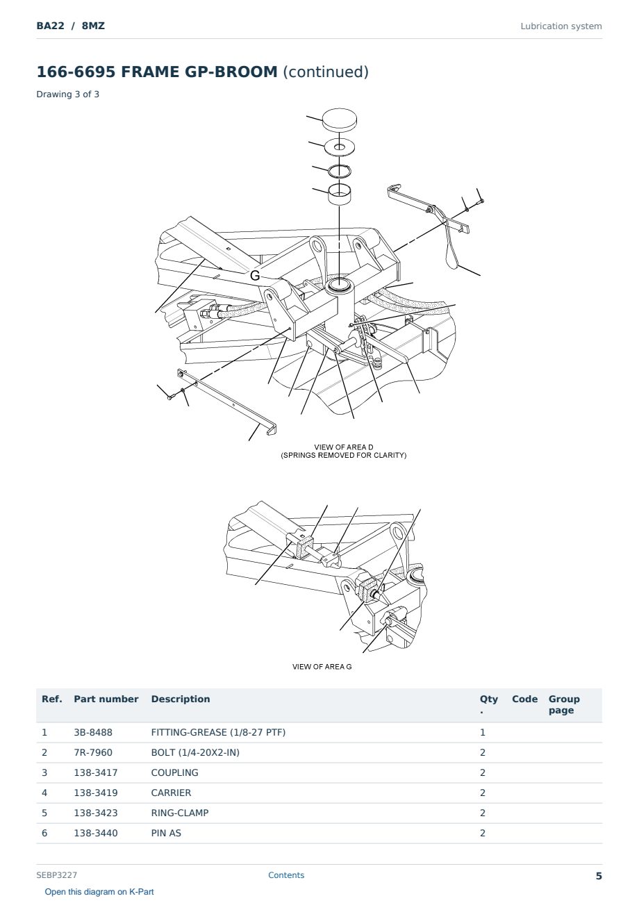 Caterpillar BA22 S/N 8MZ Partsbook SEBP3227 (English) - sample page 5 of 10 Caterpillar BA22 S/N 8MZ Partsbook SEBP3227 (English) - sample page 5 of 10