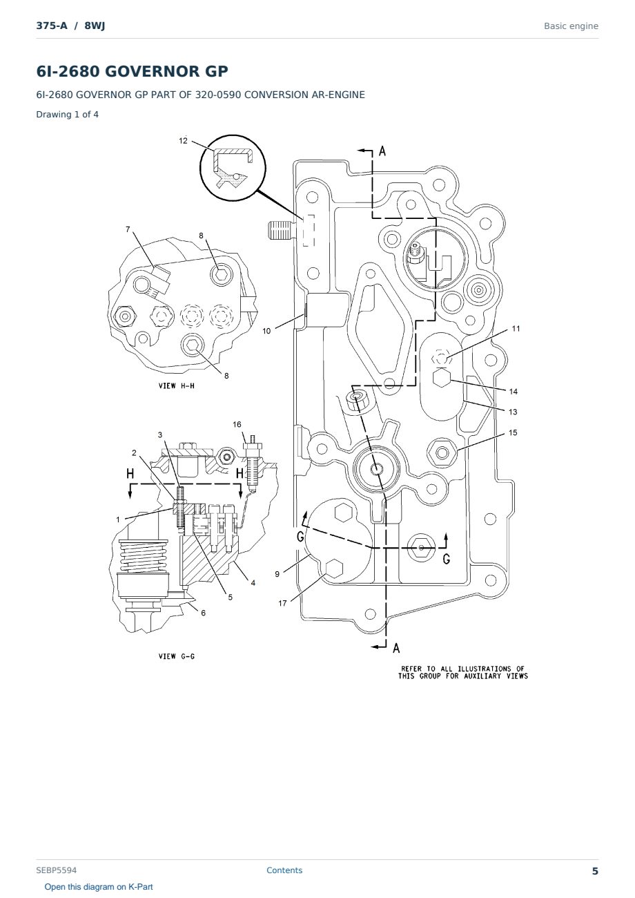 Caterpillar 375-A S/N 8WJ Partsbook SEBP5594 (English) - sample page 5 of 10 Caterpillar 375-A S/N 8WJ Partsbook SEBP5594 (English) - sample page 5 of 10