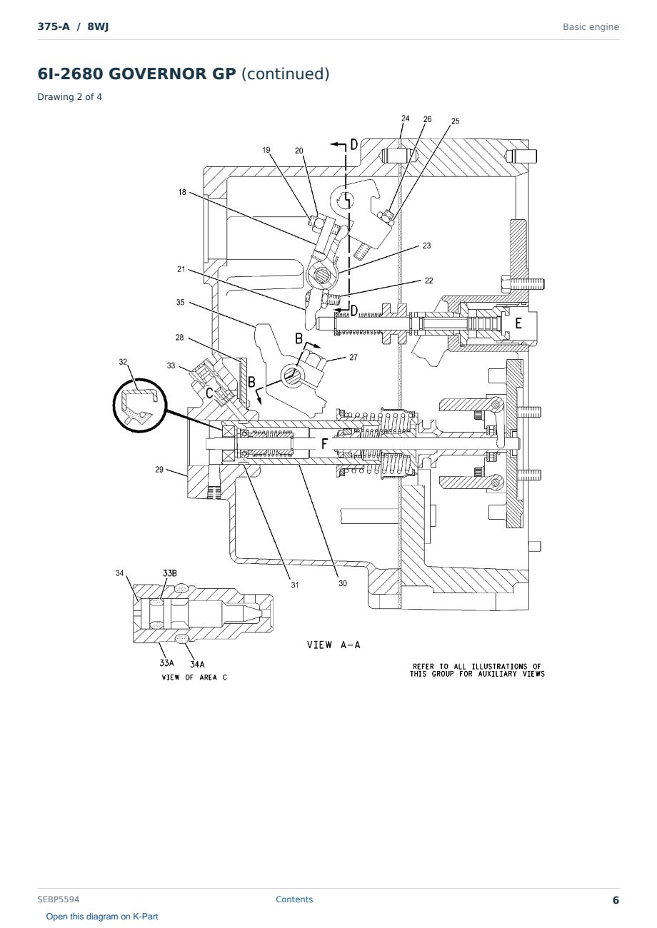 Caterpillar 375-A S/N 8WJ Partsbook SEBP5594 (English) - sample page 6 of 10 Caterpillar 375-A S/N 8WJ Partsbook SEBP5594 (English) - sample page 6 of 10