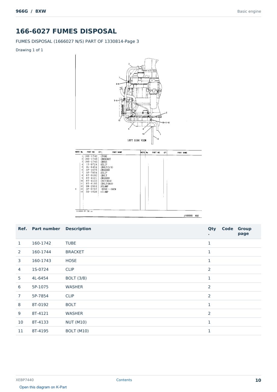 Caterpillar 966G S/N 8XW Partsbook XEBP7440 (English) - sample page 10 of 10 Caterpillar 966G S/N 8XW Partsbook XEBP7440 (English) - sample page 10 of 10