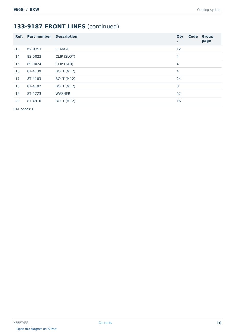 Caterpillar 966G S/N 8XW Partsbook XEBP7455 (English) - sample page 10 of 10 Caterpillar 966G S/N 8XW Partsbook XEBP7455 (English) - sample page 10 of 10
