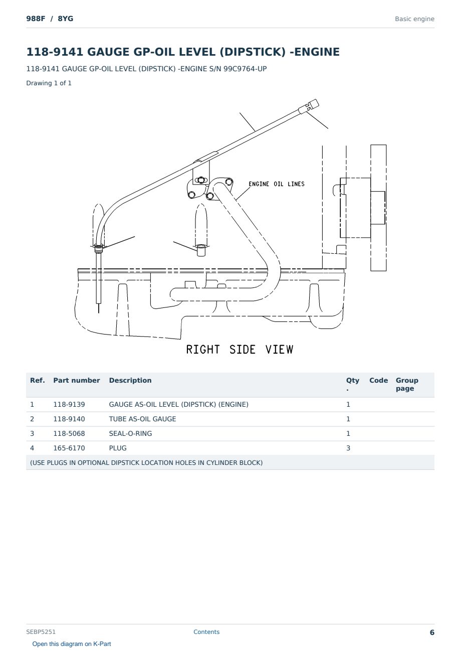 Caterpillar 988F S/N 8YG Partsbook SEBP5251 (English) - sample page 6 of 10 Caterpillar 988F S/N 8YG Partsbook SEBP5251 (English) - sample page 6 of 10