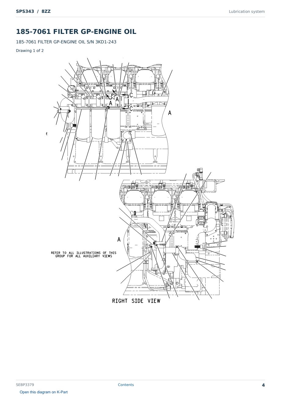 Caterpillar SPS343 S/N 8ZZ Partsbook SEBP3379 (English) - sample page 4 of 10 Caterpillar SPS343 S/N 8ZZ Partsbook SEBP3379 (English) - sample page 4 of 10