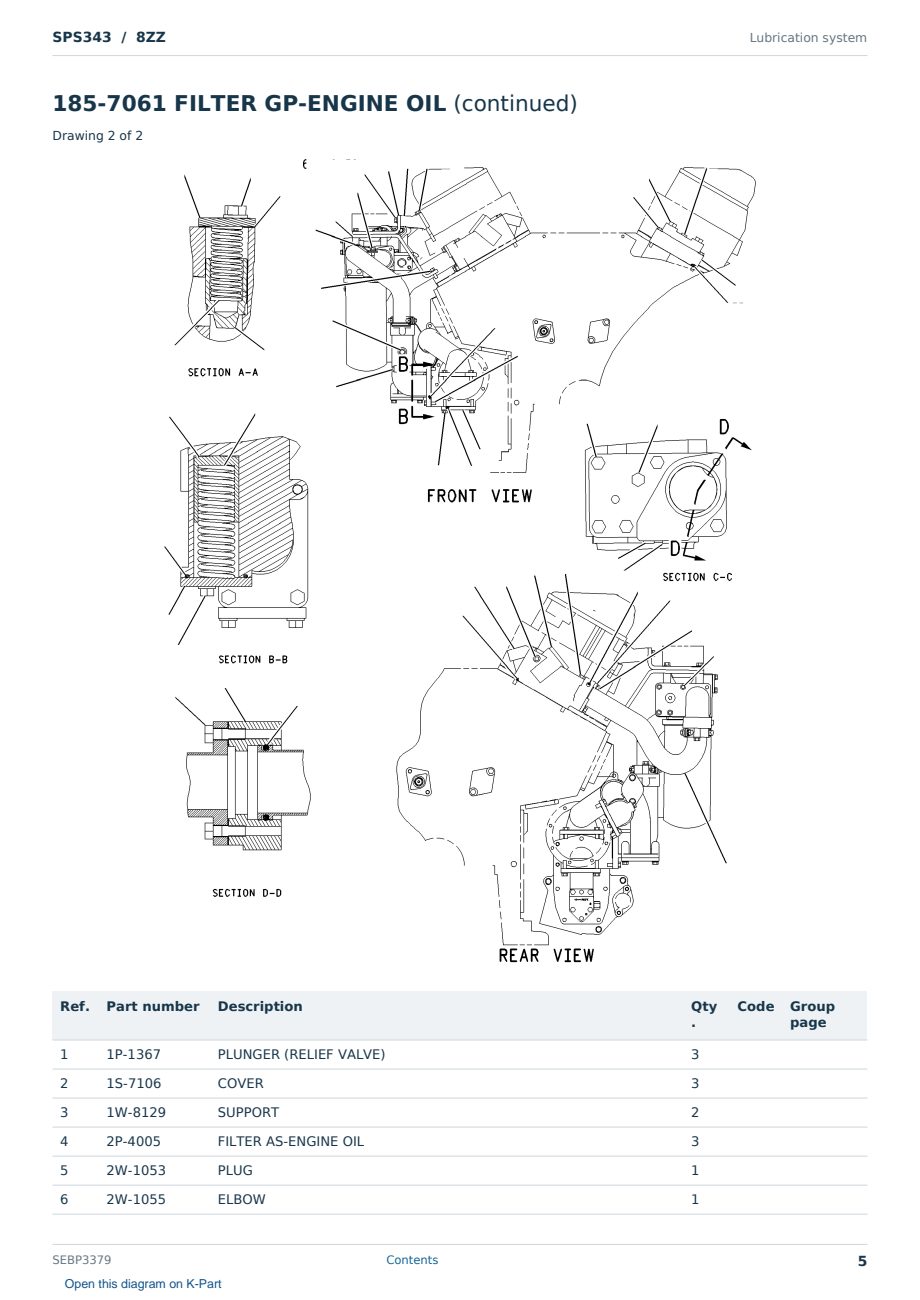 Caterpillar SPS343 S/N 8ZZ Partsbook SEBP3379 (English) - sample page 5 of 10 Caterpillar SPS343 S/N 8ZZ Partsbook SEBP3379 (English) - sample page 5 of 10