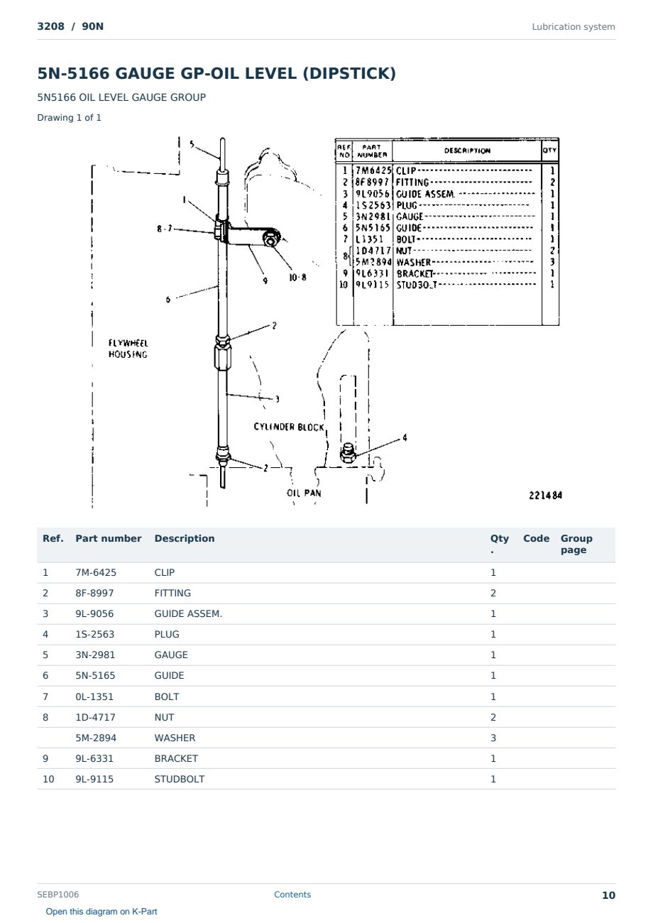 Caterpillar 3208 S/N 90N Partsbook SEBP1006 (English) - sample page 10 of 10 Caterpillar 3208 S/N 90N Partsbook SEBP1006 (English) - sample page 10 of 10