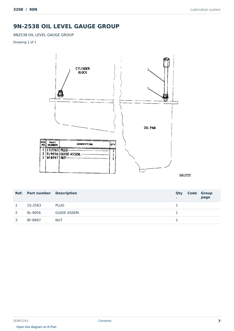 Caterpillar 3208 S/N 90N Partsbook SEBP1243 (English) - sample page 7 of 10 Caterpillar 3208 S/N 90N Partsbook SEBP1243 (English) - sample page 7 of 10