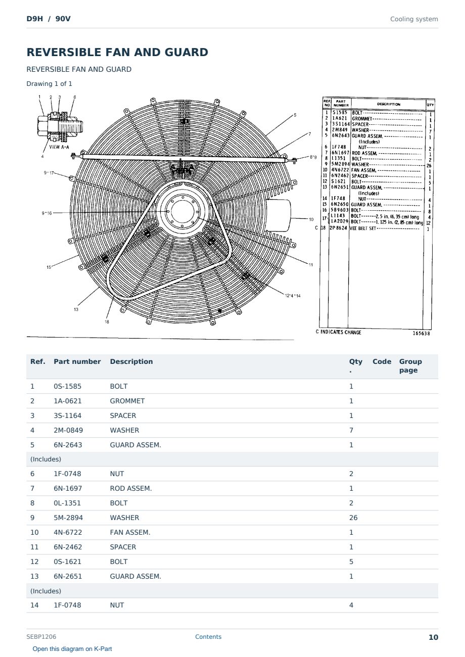 Caterpillar D9H S/N 90V Partsbook SEBP1206 (English) - sample page 10 of 10 Caterpillar D9H S/N 90V Partsbook SEBP1206 (English) - sample page 10 of 10