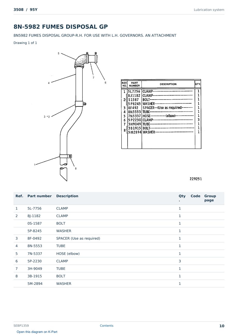 Caterpillar 3508 S/N 95Y Partsbook SEBP1359 (English) - sample page 10 of 10 Caterpillar 3508 S/N 95Y Partsbook SEBP1359 (English) - sample page 10 of 10