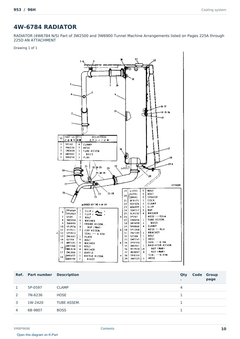 Caterpillar 953 S/N 96H Partsbook XMBP9696 (English) - sample page 10 of 10 Caterpillar 953 S/N 96H Partsbook XMBP9696 (English) - sample page 10 of 10