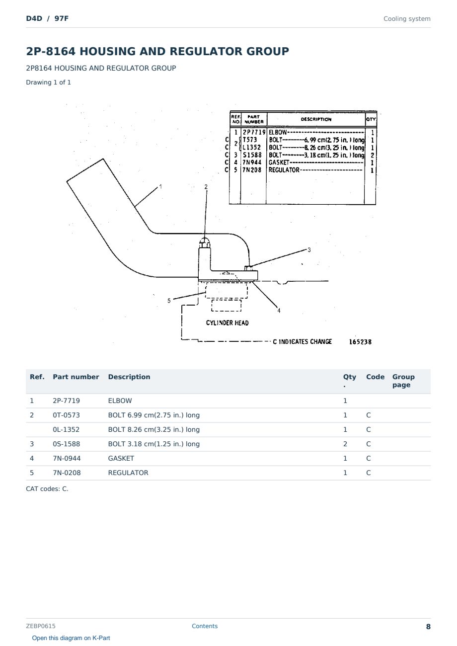 Caterpillar D4D S/N 97F Partsbook ZEBP0615 (English) - sample page 8 of 10 Caterpillar D4D S/N 97F Partsbook ZEBP0615 (English) - sample page 8 of 10
