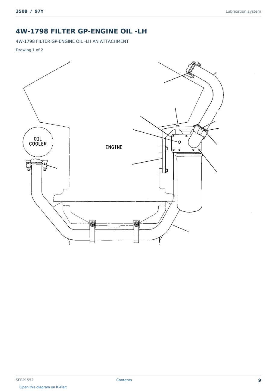 Caterpillar 3508 S/N 97Y Partsbook SEBP1552 (English) - sample page 9 of 10 Caterpillar 3508 S/N 97Y Partsbook SEBP1552 (English) - sample page 9 of 10