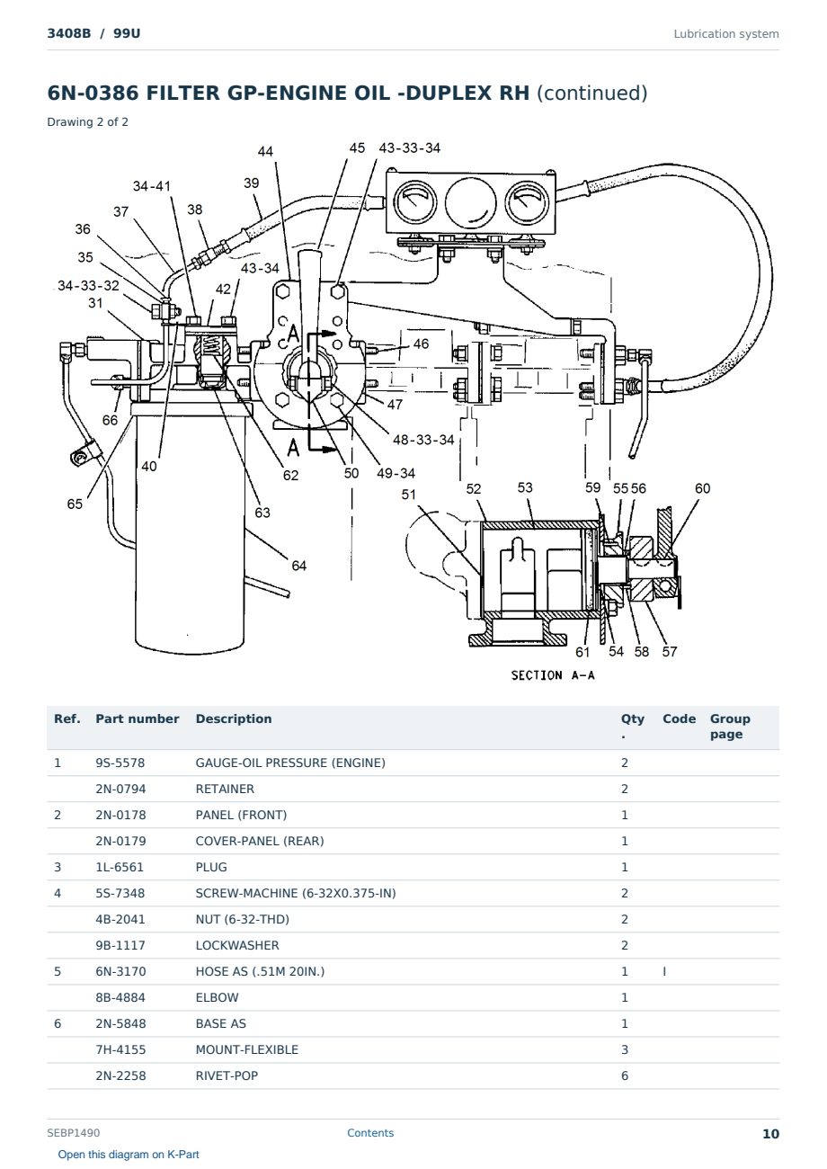 Caterpillar 3408B S/N 99U Partsbook SEBP1490 (English) - sample page 10 of 10 Caterpillar 3408B S/N 99U Partsbook SEBP1490 (English) - sample page 10 of 10
