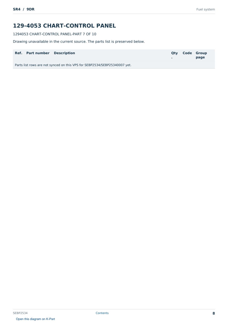 Caterpillar SR4 S/N 9DR Partsbook SEBP2534 (English) - sample page 8 of 10 Caterpillar SR4 S/N 9DR Partsbook SEBP2534 (English) - sample page 8 of 10