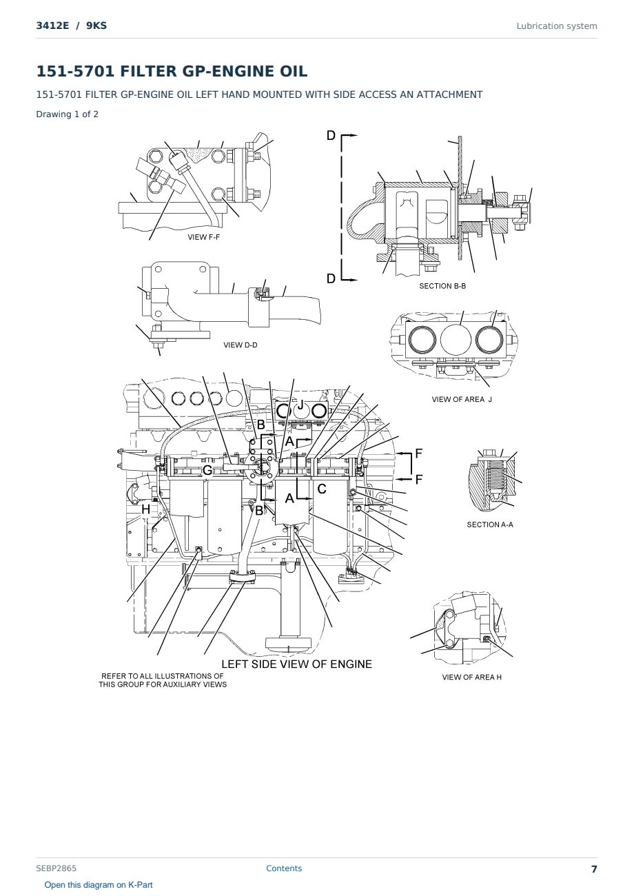 Caterpillar 3412E S/N 9KS Partsbook SEBP2865 (English) - sample page 7 of 10 Caterpillar 3412E S/N 9KS Partsbook SEBP2865 (English) - sample page 7 of 10