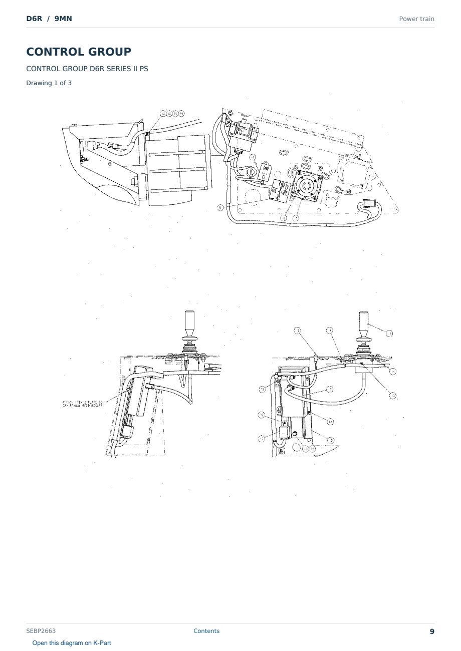 Caterpillar D6R S/N 9MN Partsbook SEBP2663 (English) - sample page 9 of 10 Caterpillar D6R S/N 9MN Partsbook SEBP2663 (English) - sample page 9 of 10