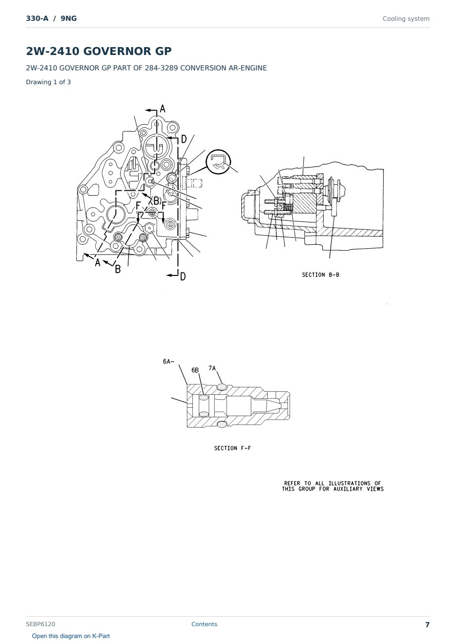Caterpillar 330-A S/N 9NG Partsbook SEBP6120 (English) - sample page 7 of 10 Caterpillar 330-A S/N 9NG Partsbook SEBP6120 (English) - sample page 7 of 10