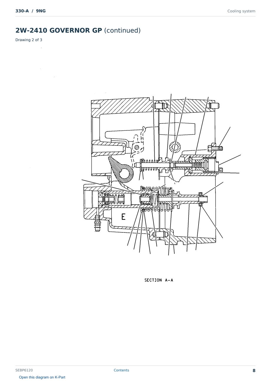 Caterpillar 330-A S/N 9NG Partsbook SEBP6120 (English) - sample page 8 of 10 Caterpillar 330-A S/N 9NG Partsbook SEBP6120 (English) - sample page 8 of 10