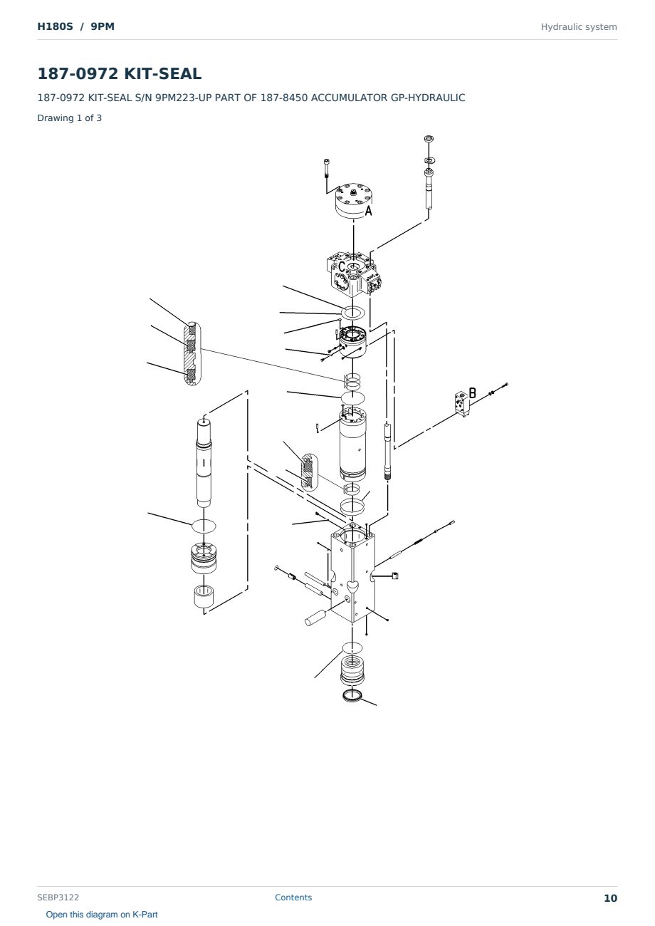 Caterpillar H180S S/N 9PM Partsbook SEBP3122 (English) - sample page 10 of 10 Caterpillar H180S S/N 9PM Partsbook SEBP3122 (English) - sample page 10 of 10