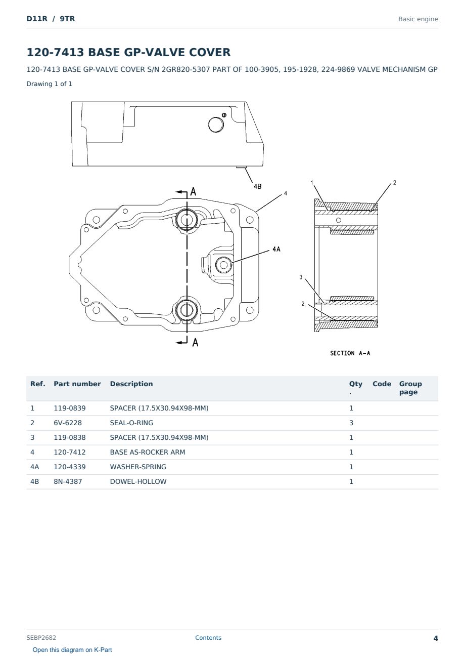 Caterpillar D11R S/N 9TR Partsbook SEBP2682 (English) - sample page 4 of 10 Caterpillar D11R S/N 9TR Partsbook SEBP2682 (English) - sample page 4 of 10